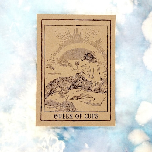 Queen of Cups Tarot Art Print Etsy