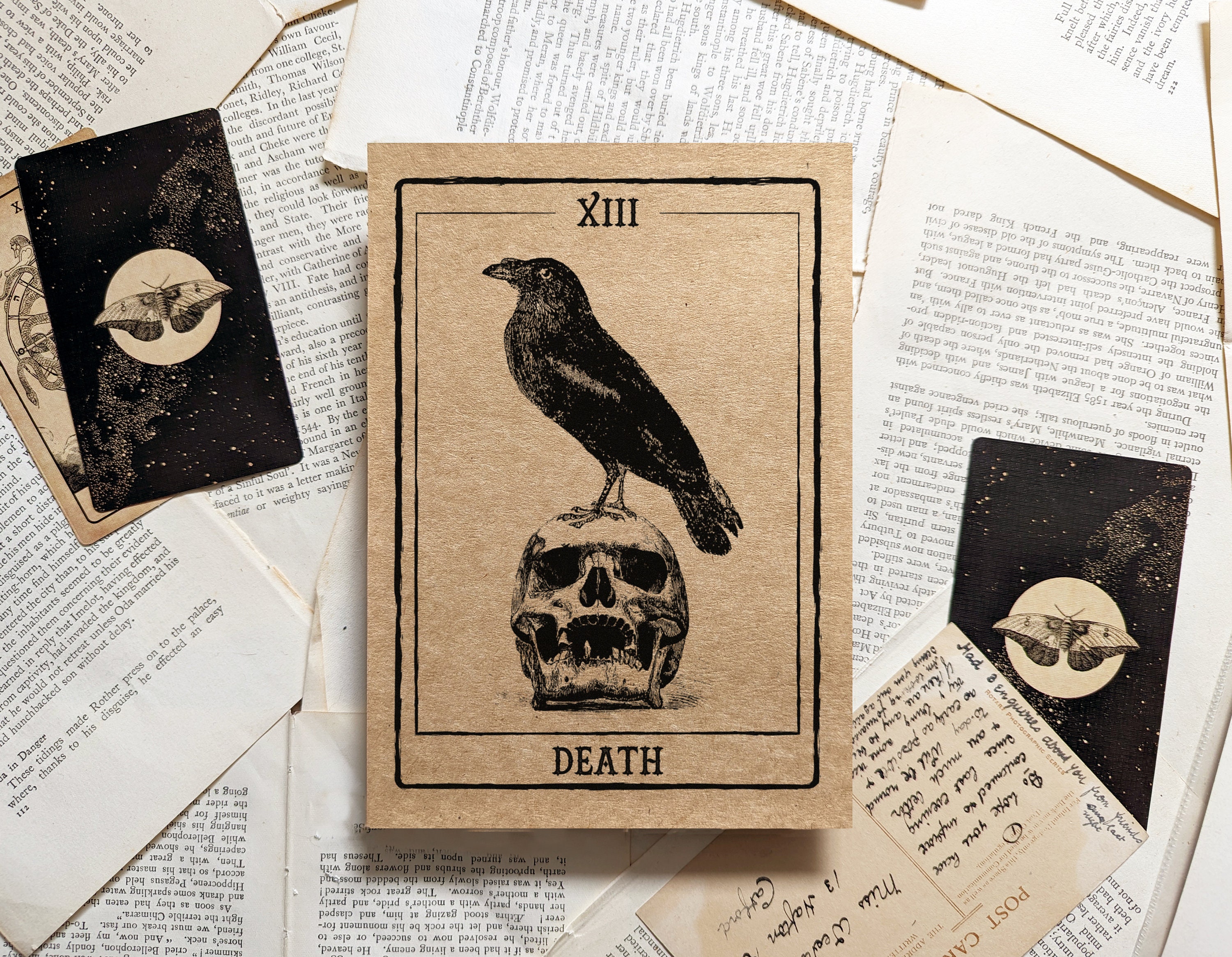 アンティーク スカル　髑髏　骸骨　ポストカード　死神　ネイバーフッド　ビンテージ Tarot death card - Etsy 日本