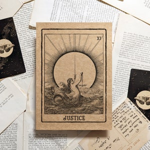 Carte de tarot de la justice Impression artistique