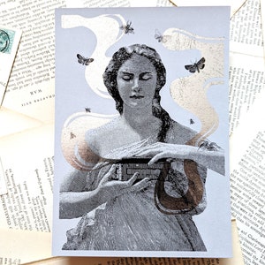 Boîte de Pandore de style vintage, impression de feuille d'argent de la mythologie grecque
