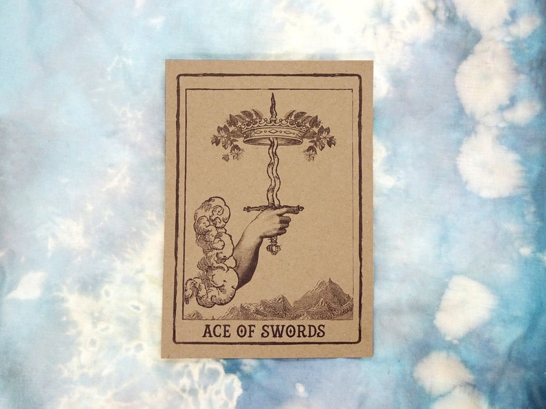 Ace of Swords Tarot Card Art Print image 1