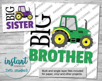 Trekker Big Brother/Big Sister .SVG .Studio3 .GSP voor Silhouette, Cricut en andere machines. Voor vinyl HTV, kaarten en meer.