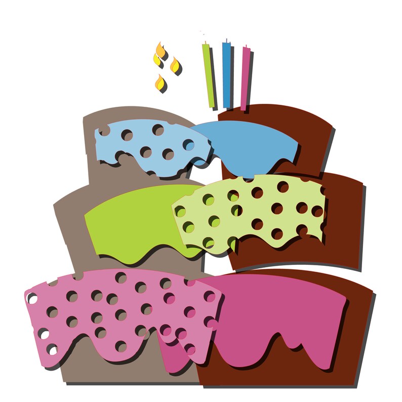 Download Leaning Birthday Cake svg files cut files silhouette3 cut ...