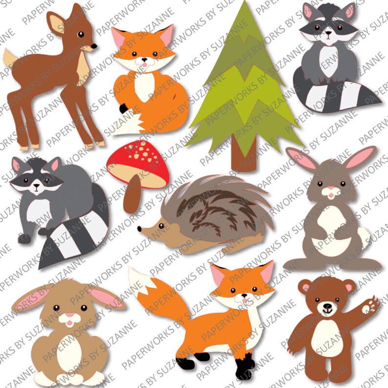 Download Forest Animals .SVG .Studio3 .gsp for Silhouette Cricut ...