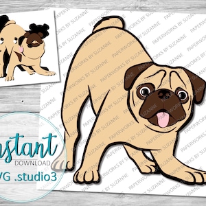 Carlin ludique . SVG . Studio3 . GSP pour Silhouette, Cricut et autres machines.
