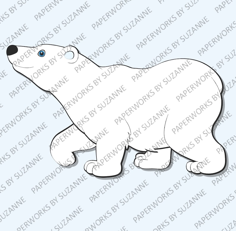Download Mom and Baby Polar Bear .SVG .Studio3 .GSP for Silhouette | Etsy