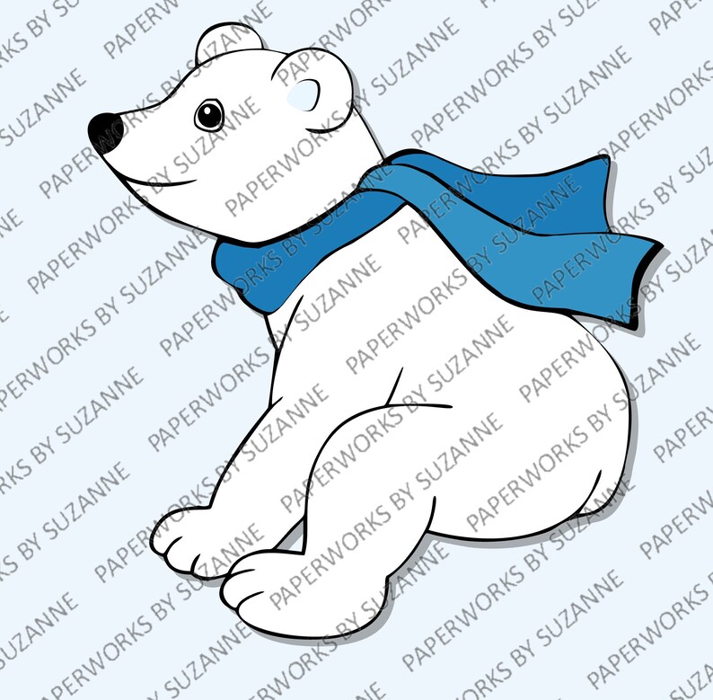 Download Mom and Baby Polar Bear .SVG .Studio3 .GSP for Silhouette | Etsy