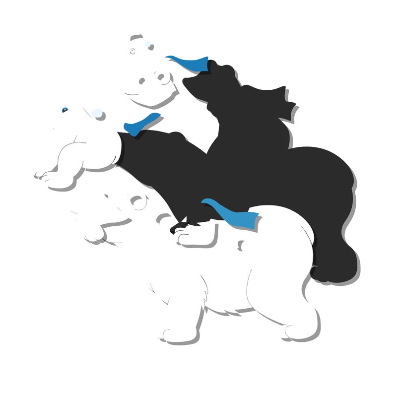 Download Mom and Baby Polar Bear .SVG .Studio3 .GSP for Silhouette ...
