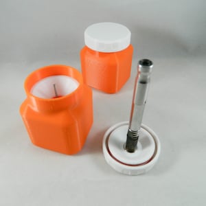 Dynavap Session Portable AVB Stash System with Magnet Stand Lid Orange/White
