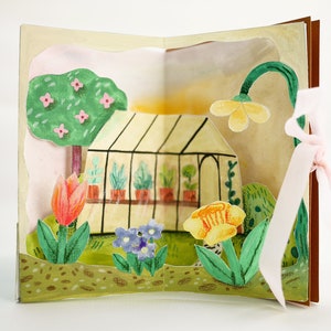Spring Pop up Book Template Hand painted DIY Carousel Book for Easter Spring Pop up Book Template Hand painted DIY Carousel Book for Easter