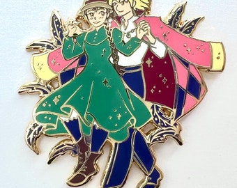 Howl & Sophie Enamel Pin - 2 inches - Howl's Moving Castle