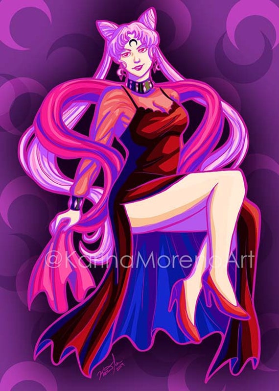 Black Lady 5x7 Print Sailor Moon Etsy