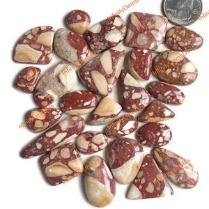 Top kwaliteit Brecciated Mookaite Cabochon Groothandel Lot, Mix Vormen en Maten, Natuurlijke Brecciated Mookaite Cabochon loten voor het maken van sieraden