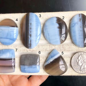 Geselecteerde blauwe opaal cabochon edelsteen, geweldige vorm en kwaliteit opaal edelsteen, handgepolijste steen, handgemaakte ambachtelijke ontwerpen sieraden LOT-F3