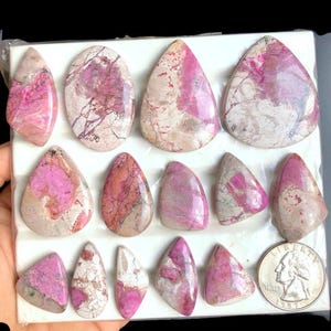 Cabujón de calcita de copaltona seleccionado, piedra semipreciosa natural para la fabricación perfecta de colgantes, cabujones hechos a mano, lote A89