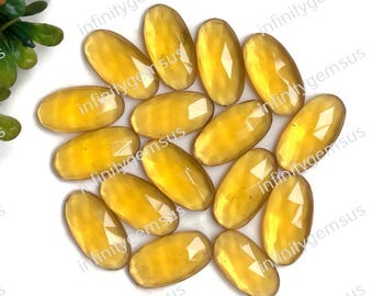 Citrine 10x20mm Oval Shape Gemstone, Calibrated 10pcs Lot Citrine Rose Cut Flat Back Gemstone For Jewelry Making, Faceted Citrine Jewelry