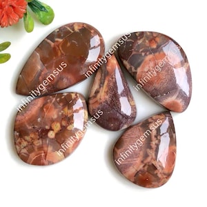 Cabochon oeil d'oiseau, 17 x 30 mm, pierres précieuses à dos plat, pierres précieuses de guérison pour la fabrication de bagues, cabochons polis à la main, cristal de puissance 84528