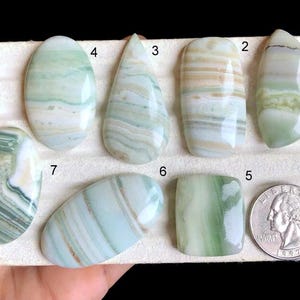 Cabujón de ágata de encaje verde seleccionado, ágata de piedra preciosa semipreciosa natural para hacer joyas, piedra preciosa pulida a mano, envuelta en alambre LOT-T1