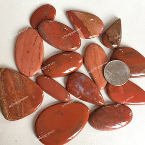 Raro lotto all'ingrosso red jasper cabochon, lotto cabochon di pietra rossa naturale, Cabochon per la produzione di gioielli
