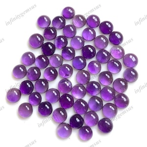 Hoogwaardige kwaliteit amethist gefacetteerde cabochon groothandel, ronde vormen roosgeslepen amethist 6 mm, voor sieraden en ambachten