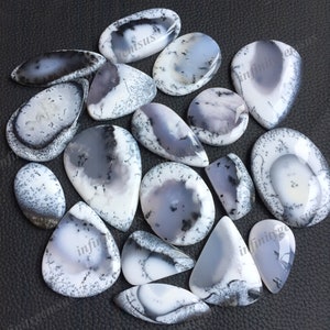 Lote de atacado de cabochão de opala dendrítica, lote de cabochão de opala dendrítica por peso. Fabricação de joias DIY.