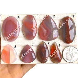 Uitstekende kwaliteit rode Botswaanse agaat cabochon, losse edelsteen voor het maken van sieraden, meditatiekristal, cabochons schoonheidsringen en hanger LOT-I