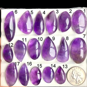 SELECTED  Trapiche Amethyst Cabochon, Natural Semi Precious Gemstone For Rings Making,  Smooth Polished Amethyst Healing Crystal Jewelry