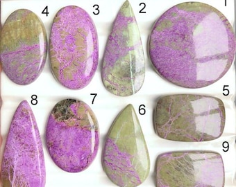 SELECTED Stichtite Cabochon, Natural Semi Precious Gemstone For Jewelry Making, Stichtite Handmade Pendants jewelry LOT-A437
