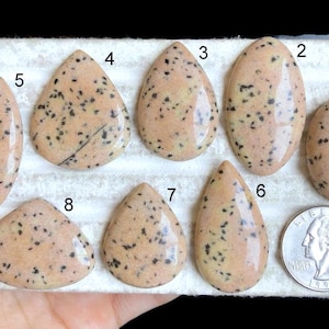 SELECTED roze Dalmatische cabochon, halfedelsteen voor sieraden, genezend kristal, losse sieraden, gemengde cabochon, LOT-T5