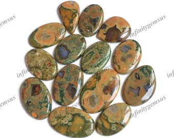 Natural Rhyolite Gemstone, Rhyolite Cabochon Mix Shape Wholesale Lot, Loose Gemstone For Jewelry