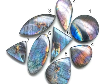 Rare Blue & Orange Labradorite Cabochon, Natural Spectrolite Loose Gemstone For Jewelry Making, Messgae Us For Free Drilling LOT-721