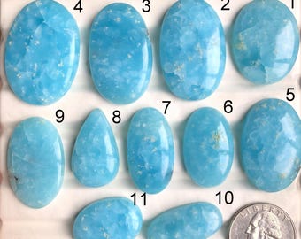 SELECTED blauwe hemimorfiet cabochon, natuurlijke halfedelsteen voor het maken van kettingen en armbanden, Power Crystal LOT-A202