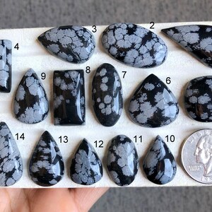 Geselecteerde sneeuwvlok cabochon, handgemaakte edelsteen, mooie sneeuwvlok edelsteen gebruik voor perfecte ketting maken, cadeau voor iemand LOT-K1
