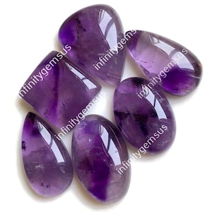 Pedra preciosa de ametista trapiche de qualidade AAA+, 21 x 25 mm aproximadamente, lote com 6 peças, formatos e tamanhos mistos, ametista natural usada para fazer joias, 84185