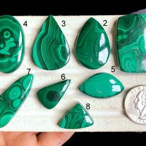 Geselecteerde malachiet cabochon, genezende halfedelsteen, hoogwaardige kwaliteit malachiet edelsteen voor het maken van perfecte hangers, losse LOT-J2