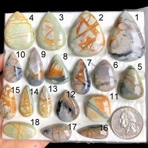 Geselecteerde Picasso-Jaspis cabochon, natuurlijke halfedelsteen voor het maken van sieraden, zuidwestenstijl en handgemaakte ambachtelijke ontwerpen sieraden