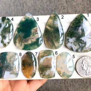 Geselecteerde beste kwaliteit mosagaat cabochon, handgemaakte edelsteen, natuurlijke halfedelsteen, cabochons liefde, draadgewikkelde edelsteen LOT-B1