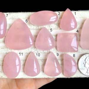Cabochon en quartz rose, pierre semi-précieuse naturelle pour une fabrication de pendentifs parfaite, pierre précieuse faite main, designs artisanaux LOT-a5