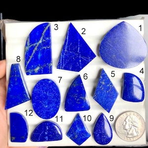 SELECTED Lapis Lazuli Cabochon, Natural Semi Precious Gemstone For Jewelry Making, Natural Lapis Loose Gemstone,  Birthstone Gemstone