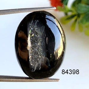 Cabujón druzy de ventana negra, piedra preciosa semipreciosa natural para hacer joyas, cabujón hecho a mano, cristal de meditación