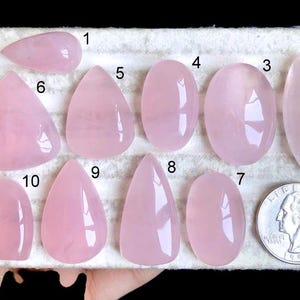 SELECTED rozenkwarts cabochon, losse halfedelsteen voor het maken van perfecte hangers, handgemaakte ambachtelijke ontwerpen LOT-S5