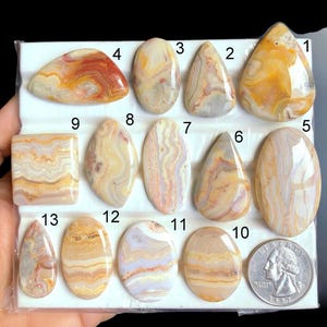 Cabochon jaune d'agate en dentelle folle sélectionnée, pierre précieuse d'agate folle en dentelle de qualité incroyable pour bijoux, pierre précieuse d'agate, semi-précieuse LOT-A54