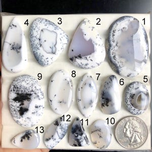 SELECTED Dendrite Opal Cabochon, Natural Semi Precious Gemstone For Jewelry Making,  Opal Boho Style Jewelry LOT-A203