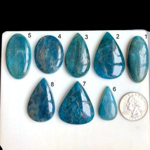 Cabochon néon apatite néon sélectionné, pierre semi-précieuse naturelle pour bijoux, pierre précieuse néon apatite néon de meilleure qualité pour la fabrication de bijoux, LOT-w6