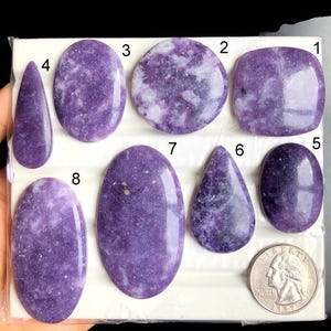 SELECTED lepidoliet cabochons, natuurlijke halfedelsteen voor sieraden, zuidwestenstijl en handgemaakte ambachtelijke ontwerpen sieraden, LOT-A48