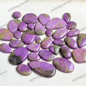 Wholesale Lot Of Stichtite, High Polish Cabochon Loose Gemstone For DIY Jewelry Making and Craft Supplies, Stichtite cabochon lot image 2