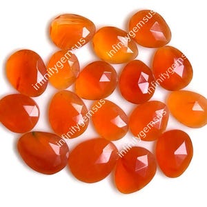 AAA+ kwaliteit natuurlijke carneool gefacetteerde edelsteen rozegeslepen edelsteen 11-13 mm ca. 10 stuks voor sieraden maken Power reikikristal, handgemaakte edelsteen