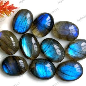13 x 18 mm labradoriet ovale cabochon, losse edelstenen voor het maken van sieraden, helende edelsteen glad gepolijste halfedelsteen cabochon