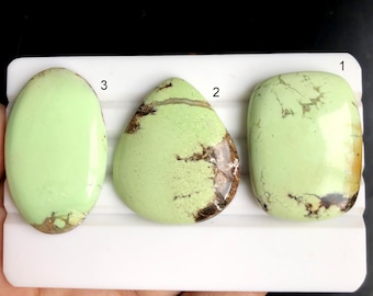 Geselecteerde citroenchrysopraas cabochon, natuurlijke halfedelsteen voor het maken van sieraden, handgemaakte chrysopraas hanger 1146