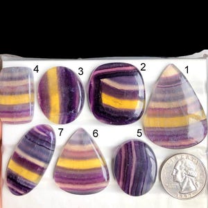 SELECTED Fluorite Cabochon, Natural Semi Precious Gemstone For Making BOHO Jewelry,  Fluorite Healing Crystal Jewelry Gift For Him LOT-A217